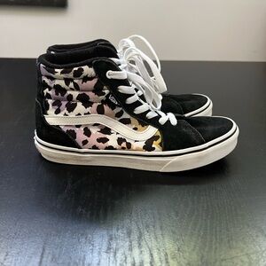 Vans Missy High-Top Sneakers - Black, White, and Purple